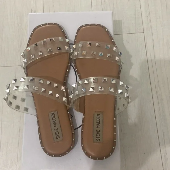 Steve Madden clear studded sandals - Picture 3 of 3